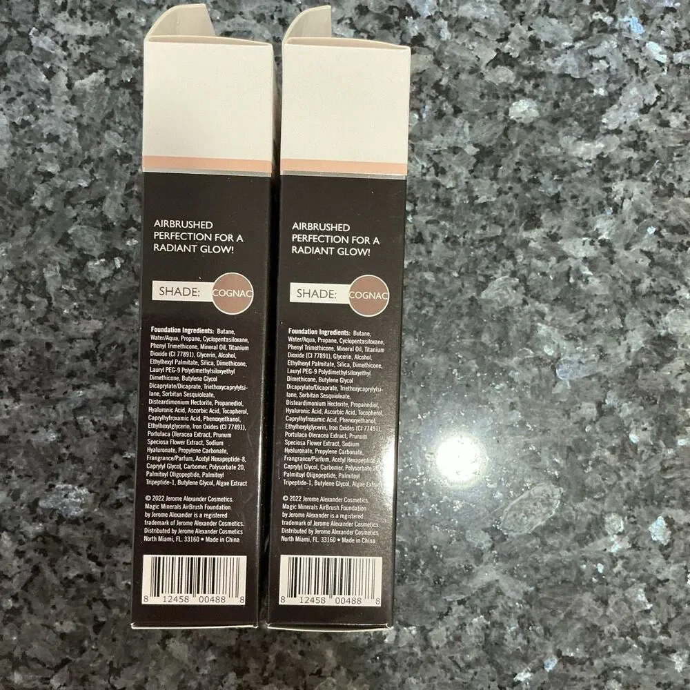 2 Boxes of MagicMinerals Airbrush Foundation by Jerome Alexander – COGNAC Shade
